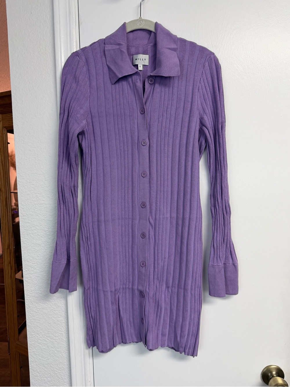 Milly Lavender Polo Cardigan Dress